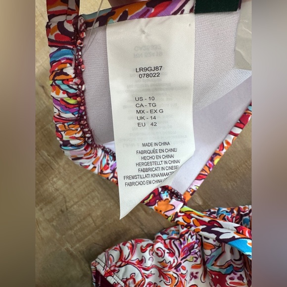 Lauren Ralph Lauren mystic paisley plum bikini nwt swim top and bottom - Picture 14 of 16